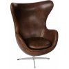 Nábytek PEGAS Křeslo Vejce tmavě hnědé vintage Premium Nábytek PEGAS Křeslo Vejce tmavě hnědé vintage Premium