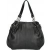 Mondo Italia Dámska kožená kabelka 842 čierna Made in Italy Čierna Mondo Italia Dámska kožená kabelka 842 čierna Made in Italy Čierna