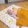 New Baby Bambusová pletená deka horčicová
