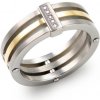 Boccia Titanium Pozlátený titánový prsteň s diamantmi 0126 02