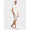 Ombre Men's monochromatic shorts with cargo pockets - beige krémová XXL Ombre 5902228956242 Ombre Men's monochromatic shorts with cargo pockets - beige krémová XXL Ombre 5902228956242