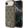 Guess zadný kryt pre iPhone Air, PU Koža 4G Triangle Logo Gold Frame MagSafe - hnedá Guess zadný kryt pre iPhone Air, PU Koža 4G Triangle Logo Gold Frame MagSafe - hnedá