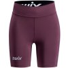 Dámske bežecké šortky Swix, PACE HIGH WAIST W vínová,biela M Dámske bežecké šortky Swix, PACE HIGH WAIST W vínová,biela M