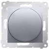 Stmievač pre stmievateľné LED, tlačidlovo-otočný, jednopólový strieborná matná V schodiskovom systém Stmievač pre stmievateľné LED, tlačidlovo-otočný, jednopólový strieborná matná V schodiskovom systém