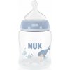 NUK First Choice Whale fľaša s kontrolou teploty 0m+ 150 ml NUK First Choice Whale fľaša s kontrolou teploty 0m+ 150 ml
