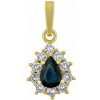 Silvego Zlatý prívesok Kristin s prírodným Safírom a čírymi Topazmi SILVEGOG31866PSAY Silvego Zlatý prívesok Kristin s prírodným Safírom a čírymi Topazmi SILVEGOG31866PSAY