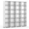 Knižnica SILVER LINE, 4 stĺpce, 2230 x 2400 x 400 mm, biela Knižnica SILVER LINE, 4 stĺpce, 2230 x 2400 x 400 mm, biela