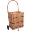 ČistéDrevo Prútený kôš na drevo na kolieskach ČistéDrevo Prútený kôš na drevo na kolieskach