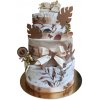 BabyTorta trojposchodová plienková torta pre bábätko EUKALYPTUS