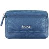 Segali Kožená mini peňaženka kľúčenka 7483 A blue