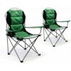 Sada 2 ks skladacia kempingová rybárska stolička Divero Deluxe - zelená/čierna