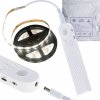 KIK KX4942 LED pásik s detektorom pohybu napájaný batériou USB 2M teplá biela