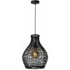 Lucide 03438/35/30 závesné stropné svietidlo Alban 1x40W | E27 - čierna, ratan, stmievateľná Lucide 03438/35/30 závesné stropné svietidlo Alban 1x40W | E27 - čierna, ratan, stmievateľná