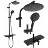 REA - Santos sprchový set s batériou 150mm, čierna, REA-P8803 REA - Santos sprchový set s batériou 150mm, čierna, REA-P8803