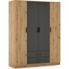 Šatníková skriňa ROMELLO 160 Dub artisan + grafit Šatníková skriňa ROMELLO 160 Dub artisan + grafit