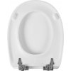 WC sedátko Baliv Barnsley Deluxe s mechanismem tlumeného dovírání, MDF dřevěné jádro, matná bílá WC sedátko Baliv Barnsley Deluxe s mechanismem tlumeného dovírání, MDF dřevěné jádro, matná bílá