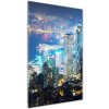 Vertikálny foto obraz akryl do obývačky nočné Hongkong 50x100 cm Vertikálny foto obraz akryl do obývačky nočné Hongkong 50x100 cm