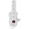 EMOS Predlžovací kábel 10 m / 5 zásuviek / s vypínačom / biely / PVC / 1,5 mm2 P1510R EMOS Predlžovací kábel 10 m / 5 zásuviek / s vypínačom / biely / PVC / 1,5 mm2 P1510R