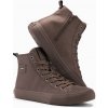 Ombre Men's high-top sneakers with decorative toe - brown hnedá 41 Ombre 5902228983828 Ombre Men's high-top sneakers with decorative toe - brown hnedá 41 Ombre 5902228983828