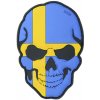 Gumová nášivka 101 Inc Skullhead vlajka Švédsko - farebná Gumová nášivka 101 Inc Skullhead vlajka Švédsko - farebná