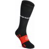 Ponožky na behanie Compressport Compression Full Socks Run - black Ponožky na behanie Compressport Compression Full Socks Run - black