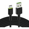 Green Cell KABGC06 USB Cable - USB-C, 120cm, černý Green Cell KABGC06 USB Cable - USB-C, 120cm, černý
