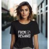 Bullshirt.sk Dámske tričko - Fuck Vegans Čierna XL Bullshirt.sk Dámske tričko - Fuck Vegans Čierna XL