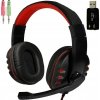 Slúchadlá na uši GAMING HEADSET + adaptér, počítačové slúchadlá Nemezis 2v1 Slúchadlá na uši GAMING HEADSET + adaptér, počítačové slúchadlá Nemezis 2v1