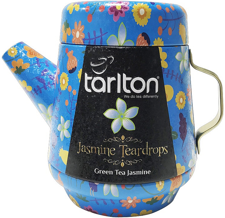 Tarlton čaj zelený jasmine teardrops konvička plechová 100 g