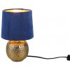Trio R50821012 stolové svietidlo Sophia 1x40W | E14 | IP20 - káblový spínač, zlatá s modrou Trio R50821012 stolové svietidlo Sophia 1x40W | E14 | IP20 - káblový spínač, zlatá s modrou