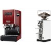 Gaggia New Classic E24, red + Eureka Mignon Libra, CR white Gaggia New Classic E24, red + Eureka Mignon Libra, CR white