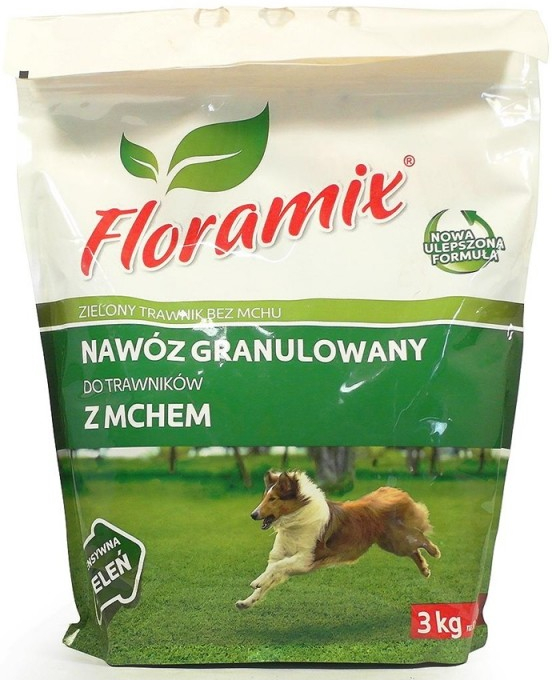 Floramix Granulované hnojivo pre trávniky s účinkom proti machu 3 kg