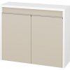 Dreja Nízka kúpeľňova skrinka VISIT SND2 60 - N01 Biela lesk / Úchytka T34 - nerez / M19 Cream mat Dreja Nízka kúpeľňova skrinka VISIT SND2 60 - N01 Biela lesk / Úchytka T34 - nerez / M19 Cream mat