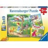 Ravensburger Puzzle Červená Karkulka a princezny 3 x 49 dílků Ravensburger Puzzle Červená Karkulka a princezny 3 x 49 dílků