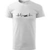 EKG letadlo - Klasické pánske tričko vyššej gramáže - XL ( Biela ) EKG letadlo - Klasické pánske tričko vyššej gramáže - XL ( Biela )