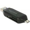Delock Micro USB OTG čtečka karet + USB 3.0 A male Delock Micro USB OTG čtečka karet + USB 3.0 A male