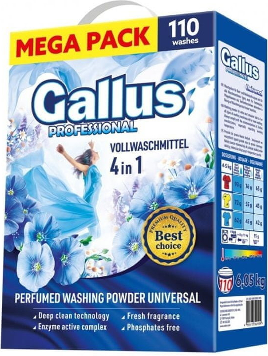 Gallus Professional 4v1 Universal prášok na pranie 6,05 kg 110 PD
