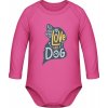 Detské Body s Dlhým Rukávom - Dizajn - Všetko, čo potrebujete, je láska a pes - Fuksiová - 12 - 18 mesiacov - Detské Detské Body s Dlhým Rukávom - Dizajn - Všetko, čo potrebujete, je láska a pes - Fuksiová - 12 - 18 mesiacov - Detské
