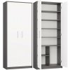 TP Living Kancelársky regál OLIV 2D antracit/biela TP Living Kancelársky regál OLIV 2D antracit/biela
