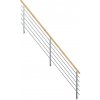 StarWood Nerezové zábradlie Flex s oblým dubovým madlom 325 cm StarWood Nerezové zábradlie Flex s oblým dubovým madlom 325 cm