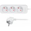 Solight predlžovací prívod 5m, 3 zásuvky, 16A/3680W, PVC, biely PP04X Solight predlžovací prívod 5m, 3 zásuvky, 16A/3680W, PVC, biely PP04X