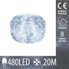 Vianočný had vonkajší - programátor - 480led - 20m - 6mm - Studená biela Vianočný had vonkajší - programátor - 480led - 20m - 6mm - Studená biela