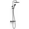 Sprchový systém TRES Over-Wall s termostatickou batériou čierná mat 19038705NM Sprchový systém TRES Over-Wall s termostatickou batériou čierná mat 19038705NM