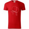 Rakety na stolný tenis jedným ťahom - Tričko z organickej bavlny - 3XL ( Červená ) Rakety na stolný tenis jedným ťahom - Tričko z organickej bavlny - 3XL ( Červená )