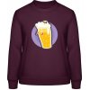 AWDis Sweat Mikina - Motív - Pivo so smrtkou 2 - Purpurovočervená - L - Dámske AWDis Sweat Mikina - Motív - Pivo so smrtkou 2 - Purpurovočervená - L - Dámske