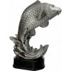 Figúrka odliavaná ryba striebro od 25 cm 25 cm Figúrka odliavaná ryba striebro od 25 cm 25 cm