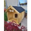 Drevená búda pre psa s terasou XXL Farba: Hnedá Drevená búda pre psa s terasou XXL Farba: Hnedá