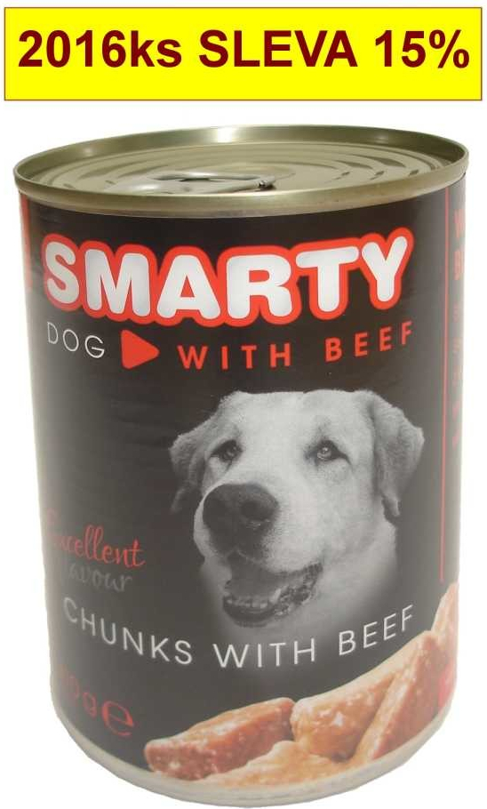 SMARTY chunks DOG BEEF hovězí 410 g