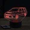 Beling 3D lampa, Mitsubishi Lancer Evo 9 vagon,7 farebná Y35 Beling 3D lampa, Mitsubishi Lancer Evo 9 vagon,7 farebná Y35