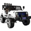 Terénne elektrické autíčko Megacar Jeep S2388, SD, FM rádio, Bluetooth, EVA kolesá, kožené sedadlo, LED svetlá, dvojmiestne, 4x4, 4x45W, 12V 10Ah, biely Terénne elektrické autíčko Megacar Jeep S2388, SD, FM rádio, Bluetooth, EVA kolesá, kožené sedadlo, LED svetlá, dvojmiestne, 4x4, 4x45W, 12V 10Ah, biely